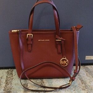 Michael Kors Wine Leather Tote